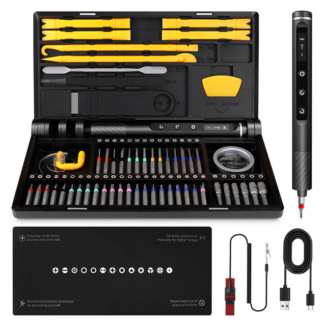 Rechargeable Electric Precision Screwdriver Set for Laptop Disassembly and Electronics Repair