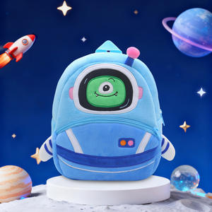 Mochila Escolar con Diseño Espacial <span class=keywords><strong>para</strong></span> Niños, Linda Mochila de Dibujos Animados del Universo <span class=keywords><strong>para</strong></span> Niñas y Niños Pequeños, Mochila con Diseño de Cohete, Mochila Escolar de Felpa Suave - Product Image 3