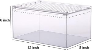 Terrario Profesional de Acrílico de Alta Visibilidad para Reptiles con Lámpara UVB, Luz USB, Plegable, Cuadrado, Ventilación Transpirable - Product Image 5