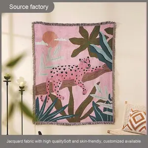 Cross-Border Léopard Tapisserie Jeter Couverture Tricoté En Plein Air Camping Art Suspendu <span class=keywords><strong>Peinture</strong></span> pour <span class=keywords><strong>Amazon</strong></span> Cadeau Couverture - Product Image 2