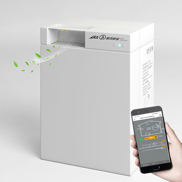 BROAD Ductless Purify air Odor Removal Washable Filter HEPA Fresh air Ventilation Systems
