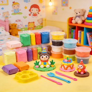 Kit de Arcilla de Secado al Aire Súper Ligera y No Tóxica, Plastilina Suave Ultraligera para Modelar, para Niñas y Niños, en Bolsa - Product Image 3