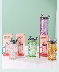 Tasse <span class=keywords><strong>à</strong></span> <span class=keywords><strong>eau</strong></span> en verre de 400ml, ours mignon, tasses <span class=keywords><strong>à</strong></span> café modernes de haute qualité avec <span class=keywords><strong>jolis</strong></span> couvercles et paille, nouvel arrivage - Product Image 6