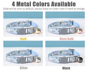 Collier pour chat en velours uni coloré Breakaway avec nœud papillon et laisse personnalisée, gravure personnalisée du nom du chaton, boucle de sécurité gratuite dorée - Product Image 6