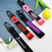 Porte-clés de course universel porte-clés en métal avec lanière en nylon Mini porte-clés de voiture et de moto promotionnel