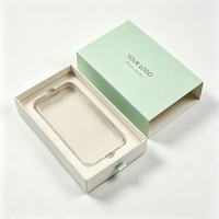 Boîte coulissante en papier de luxe de haute qualité en gros, vente chaude, boîte d'emballage personnalisée pour coque de téléphone, boîte d'emballage pour coque de téléphone à l'encre de soja