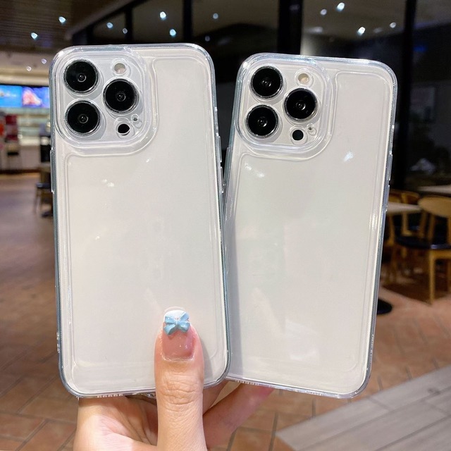 Transparent TPU Phone Case for iPhone 11- 17 Pro Max Compatible Samsung Protection Version Camera Features