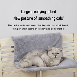 Hamaca de felpa universal para todas las estaciones con marco de hierro de color sólido conveniente cama colgante para mascotas para gatos - Product Image 3