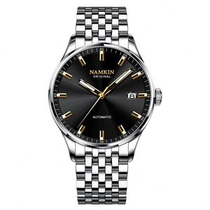 Montre Homme Personnalisée 8885 Style Simple et Tendance, en Acier Inoxydable, Mouvement Mécanique, Bracelet en Ruban, Résine, Céramique, Acrylique, Aiguilles - Product Image 3