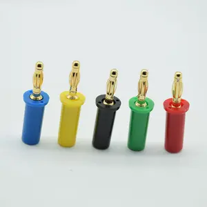 Pure copper gold plating 4 mm banana plug large current high voltage banana head connector terminal audio horn