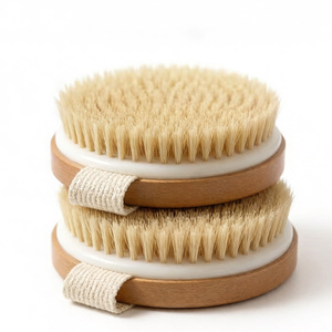 Spazzole da Bagno e Doccia in Setole di Cinghiale, Esfolianti per <span class=keywords><strong>Cellulite</strong></span> e Noduli, Massaggiatore con Manico in Legno - Product Image 4