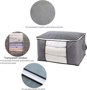 Bolsa de Almacenamiento Ecológica Reciclada para Edredones, Bolsa Organizadora de Ropa y Edredones de Tela No Tejida, Bolsa de Embalaje de Gran Capacidad para Mudanzas - Product Image 3