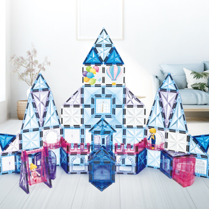 100Pcs Hot Bán OEM ODM 3D Starshine Màu Xanh Xây Dựng Xây Dựng Khối Bộ Giáo Dục Từ Gạch Cho Trẻ Em - Product Image 2