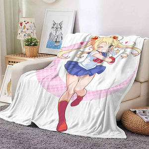 High Quality Small MOQ Custom Print 3D Cute Cartoon Mouse Anime Fleece Flannel <b>Plush</b> Blanket Queen Size 150x200cm 60*80 Inches - Product Image 6