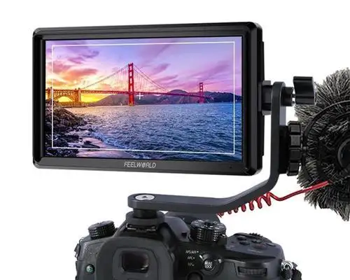 500 lêndeas 4K 3D LUT onda DSLR Camera Field 6 polegadas monitor com guarda-sol