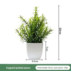 Plantes artificielles <span class=keywords><strong>en</strong></span> <span class=keywords><strong>pot</strong></span> pour la décoration de la maison et du bureau, utilisation sur la table à manger, plantes vertes, <span class=keywords><strong>lavande</strong></span>, romarin - Product Image 4