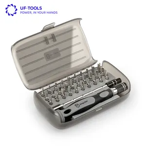 UFTOOLS 32 em 1 pequena mini chave de fenda magnética contém kit de ferramentas de reparo de precisão de 30 bits Torx conjuntos de ferramentas para telefones