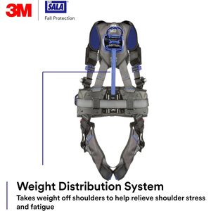 DBI-SALA Comfort Construction <b>Weight</b> Distribution Safety Harness Full Body With Back D-Ring For Climbing Positioning - Product Image 4
