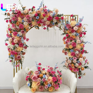 LEDA Nouvelle Conception de Fleurs Artificielles Colorées en Forme de Rose, Composition Florale en Rangée, Fleurs en Forme d'Angle pour la Décoration d'Événements de Mariage - Product Image 1