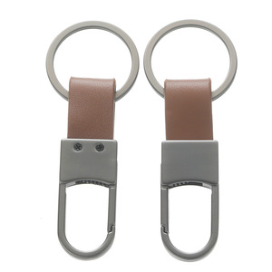 Porte-clés en cuir avec mousqueton en alliage de zinc, plaqué cuir de vachette, durable, rectangulaire, accessoire pour sac ou voiture, printemps 2024 - Product Image 4