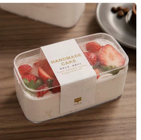 Emballage personnalisé en plastique transparent rigide pour mariage, fête, bonbons, biscuits, gâteaux, dessert, conteneur carré avec couvercle