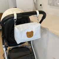 Articles de soin pour bébé, esthétique nordique, tissu respirant, organisateur de poussette matelassé en forme d'ours, sac à couches pour bébé, 25x8x16cm, 0-3 ans, meilleur choix