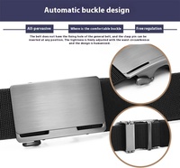 Ceinture tactique en polyester élastique à boucle automatique en alliage, sans trou, sans denture, logo personnalisé, ceintures en tissu, uniforme décontracté, toile