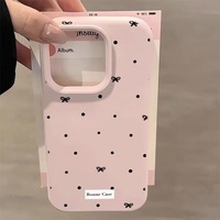 Coque de téléphone portable mignonne et douce avec nœud imprimé couleur bonbon pour iPhone 15 14 13 12 11 Pro Max