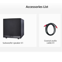 Haut-parleur mural extérieur sans fil avec subwoofer WiFi Airplay, puissance maximale de 300 W et fréquence de 30 Hz à 350 Hz pour la terrasse et la maison
