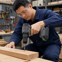 Perceuse sans fil au lithium-ion 21V, sans balais, à vitesse variable, haute puissance, pour usage industriel