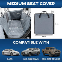 Nouvelle Housse de Siège de Voiture Matelassée pour Chien, Hamac de Voiture pour Chien avec Fenêtre en Maille, Ouvertures pour Ceintures de Sécurité, Sangles Robustes pour Voyages en Voiture avec Animaux