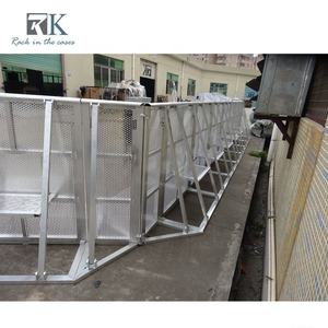 RK Heavy Duty Aluminum 6082-T6 Silver/Black Crowd <b>Control</b> Barrier Lock System Interlocking Security Barricade Fence for Concert - Product Image 4