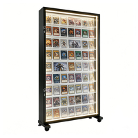 Vitrine d'exposition sur pied en métal pour cartes à collectionner personnalisées – Idéale pour boutique de cartes à échanger, exposition de collectionneurs