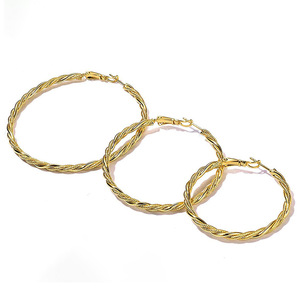 Orecchini a Cerchio Irregolari da Donna, Grandi Orecchini a Cerchio per Uso Quotidiano e Feste, Gioielli alla Moda - Product Image 5