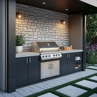 Charnière de robinet de barbecue en acier inoxydable 304 de style moderne d'armoires de cuisine extérieures de patio privé personnalisé pour la salle à manger d'appartement