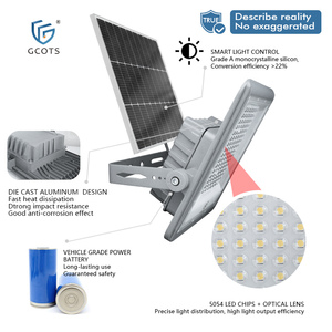 Aluminum IP65 Solar <b>Flood</b> <b>Lights</b> 30W 50W LED <b>Flood</b> <b>Lights</b> Outdoor Solar Power Illuminating the Exterior of the Hotel or Building - Product Image 2