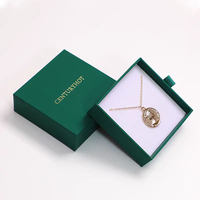 Boîte à bijoux personnalisée avec tiroir coulissant et fenêtre transparente, emballage en carton avec logo, pour colliers, cristaux et faux cils