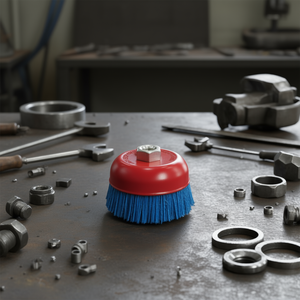 Brosse à tasse en nylon Ttake 80 mm rouge filetage M14 12500 tr/min pour le nettoyage des métaux - Product Image 3