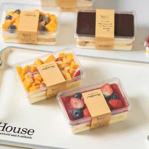 Wholesale Transparent Plastic Biscuit Cake Pastry <b>Dessert</b> Gift Container Box Packaging Mini Mousse Cake Mini Plastic <b>Boxes</b> - Product Image 2