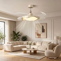 Ventilateur de plafond rétro de style chinois avec télécommande, LED, moteur DC en fer, 6 vitesses silencieuses pour chambre et restaurant