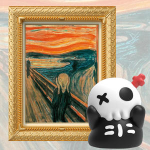 Lámpara de <span class=keywords><strong>Noche</strong></span> de Silicona con Diseño de <span class=keywords><strong>la</strong></span> Pintura Famosa 'El Grito' de Halloween, Adorno de Escritorio, Lámpara LED Apantallable con Tres Ajustes - Product Image 3