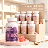 Gummies pour le lifting et le raffermissement des fesses, 60 unités - Améliore les hanches et les cuisses, gingembre, papaye, glutathion pour une silhouette tonifiée, gestion de l'énergie pour femmes