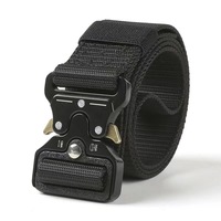 Ceinture en toile tactique pour homme, ceinture de taille en toile à boucle en alliage épaisse personnalisée camouflage, ceinture à dégagement rapide, fabrication d'usine