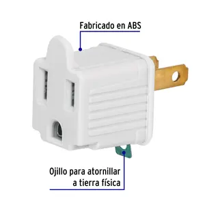 Adaptateur de voyage universel Volteck, boîte de conversion, blanc, adaptateur de prise 3 vers 2 avec 6 pièces et sac de transport pour une utilisation internationale 100-240 - Product Image 3
