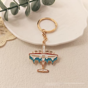 Nouveau porte-clés pendentif avion de dessin animé, modèle d'avion de chasse en alliage de zinc pour la Fête <span class=keywords><strong>Nationale</strong></span>, modèle spatial pour spectacle aérien, 6k, pour sac à dos, en stock - Product Image 3