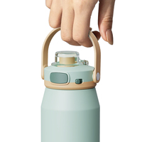 Bouteille d'eau en acier inoxydable à double paroi isolée de 750 ml, 1 litre, passe au lave-vaisselle, gourde isotherme pour la salle de sport, bouteilles de sport
