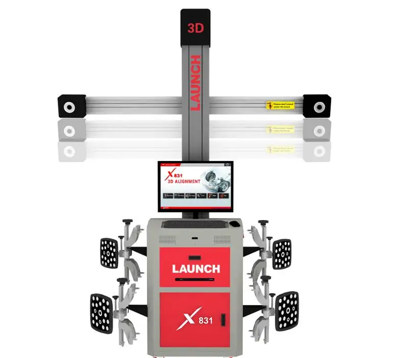 출시 X831 Plus 3D 휠 얼라이너 4-포스트 자동차 정렬 리프트 플랫폼 지원 다국어