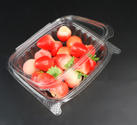 16Oz Huisdierencontainer Met Deksels Plastic Deli Doorzichtige Clamshell-Containers Wegwerp Doorzichtige Plastic Scharnierende Clamshell-Voedselcontainer