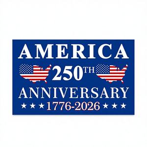 <span class=keywords><strong>Drapeau</strong></span> américain personnalisé du 250e anniversaire, 3x5 pieds, bannière patriotique d'extérieur avec attaches en cuivre, 1776-2026, décoration de cour - Product Image 1