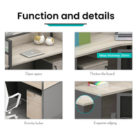 Environmental Protection Certified Wooden Office Desk Partition Workstation Modern Modular Design Durable 4-Person Commercial